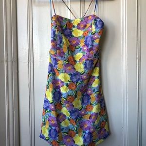 Bright Floral Dress with Shorts / Zara / Medium